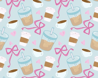 Coffee and Bows Scrub Hat