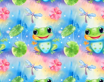 Blue Frogs Scrub Hat - Nurse Hat - Frogs