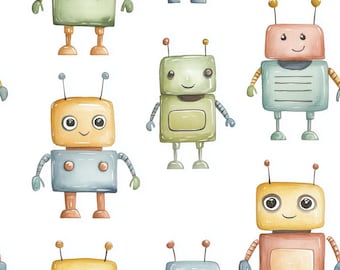 Scrub Hat - Nurse Hat - Robots