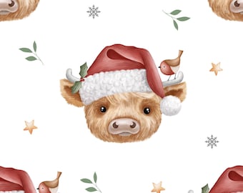 Wooly Highland Cow  Scrub Hat: Several Styles in Buttery Soft Stretchy Fabric