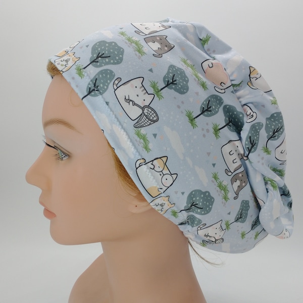 Scrub Hat - Nurse Hat - Cat- Kitty- Meow