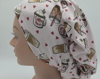 Coffee Lovers Scrub Hat: Colorful Healthcare Hat in Multiple styles