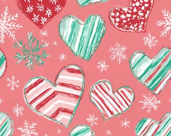 Preppy Peppermint Heart Scrub Hat: Several Styles in Buttery Soft Stretchy Fabric