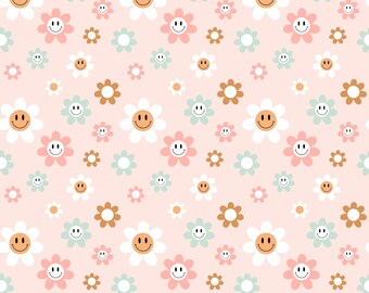 Pink Retro Smiley FaceScrub Hat - Nurse Hat