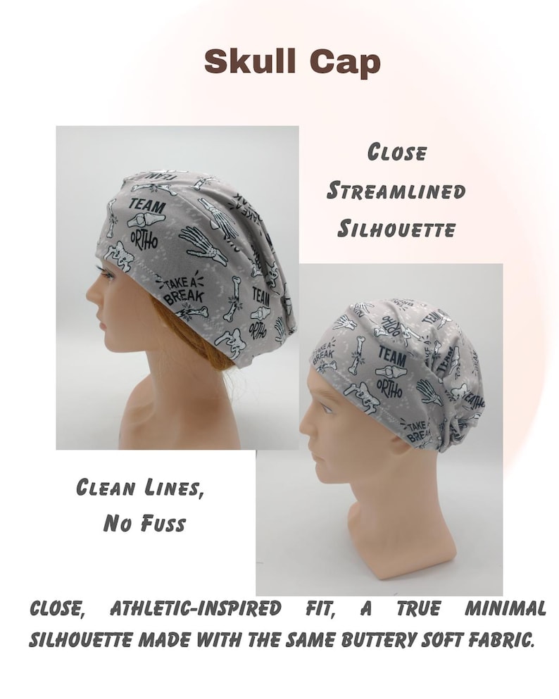 May include: Gray skull cap with a print of bones and the text "Team Ortho" and "Take a Break".