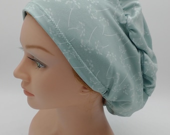 Floral Scrub Hat for Nurses Euro Bouffant Style Ponytail Stretchy Nurse Hat Retro Dandelion