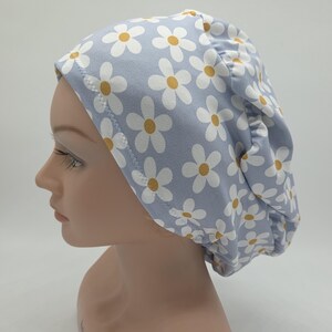 Blue Daisy  Floral Scrub Hat