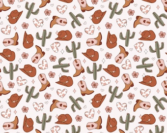 Boho Western Heart Scrub Hat