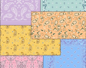Paisley Pastel Patchework Scrub Hat