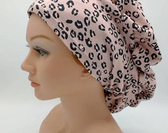 Scrub Hat - Nurse Hat - Blush  Leopard  Patterns