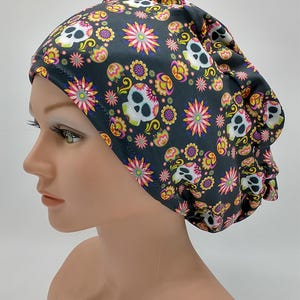 Black Candy Skull Scrub Hat