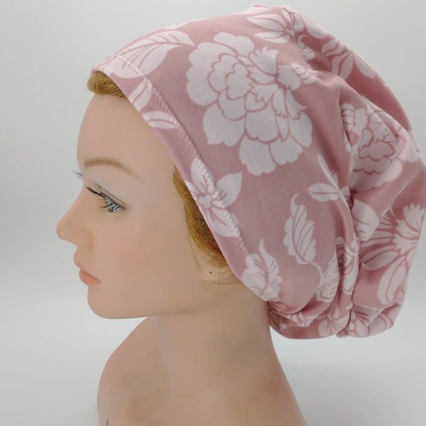 Scrub Hat - Nurse Hat - Surgeon Cap -  Pink Hawaiian Floral