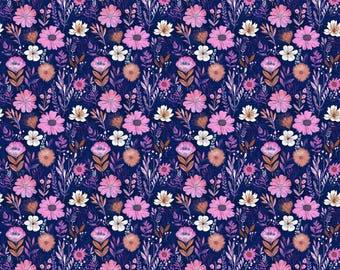 Spring Blue Floral Scrub Hat in Multiple Styles