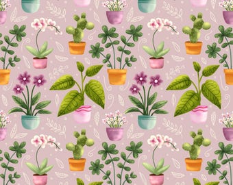 Lavender Purple House Plant Scrub Hat