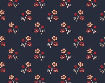 Boho Blue Floral Scrub Hat in Multiple Styles