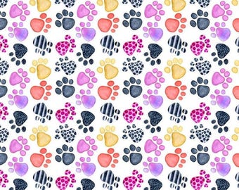 Scrub Hat- Multicolored Paws - Puppy