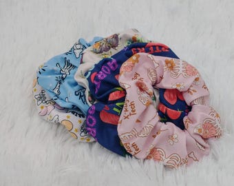 Scrunchie Hair Ties, Medical Theme Scrunchies, Hair Accessories in Multiple Colors Gift for Her Soft, Xray, Cardio