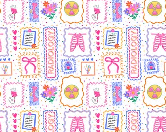 Xray Tech Scrub Hat - Skull Cap - Nurse Hat - Skeleton - Stay Rad