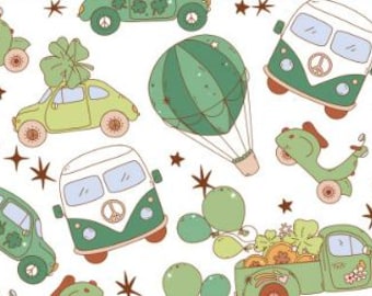 Retro Groovy St Patty Scrub Hat - Nurse Hat