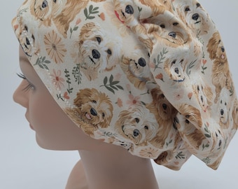Doodle Scrub Hat: Puppy Paws and Dog Love in Various Styles