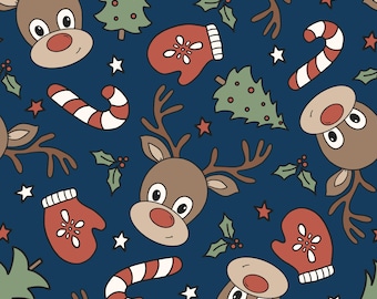 Christmas Reindeer Scrub Hat: Several Styles in Buttery Soft Stretchy Fabric