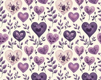 Purple Hearts Scrub Hat, Euro Soft Stretchy Nurse Cap, Ponytail Design, Gift for Nurse Doctor