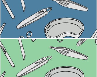 Surgical Tools Design Scrub Hat in Multiple Styles