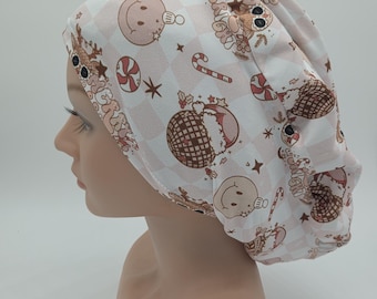 Groovy Christmas Scrub Hat: Several Styles in Buttery Soft Stretchy Fabric