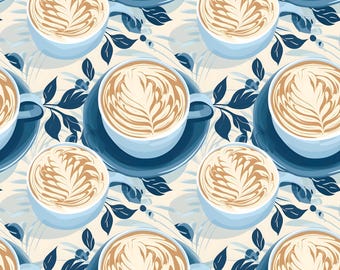 Euro Scrub Hat for Coffee Lovers  Nurse Hat Blue Latte Coffee Surgical Cap Teal Stanley Scrub Hat with Coffee and Glasses