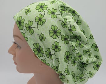 Four Leaf Clover St Patty Scrub Hat - Nurse Hat