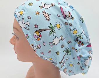 Summer Goose Scrub Hat - Doodle Design