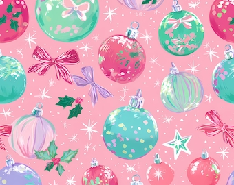 Bright Ornaments Scrub Hat: Several Styles in Buttery Soft Stretchy Fabric