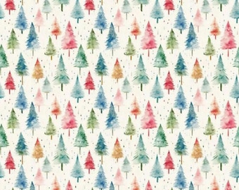 Colorful Tree Winter Wonderland Scrub Hat: Several Styles in Buttery Soft Stretchy Fabric