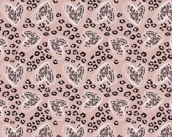 Blush Pink Heart Leopard Euro Scrub Hat: Available in Several Styles