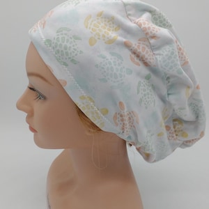 Sea Life Turtle Euro Scrub Hat, Water Color Neutral Scrub Hat