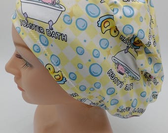 Adult Humor Scrub hat - Live Laugh Toaster Bath