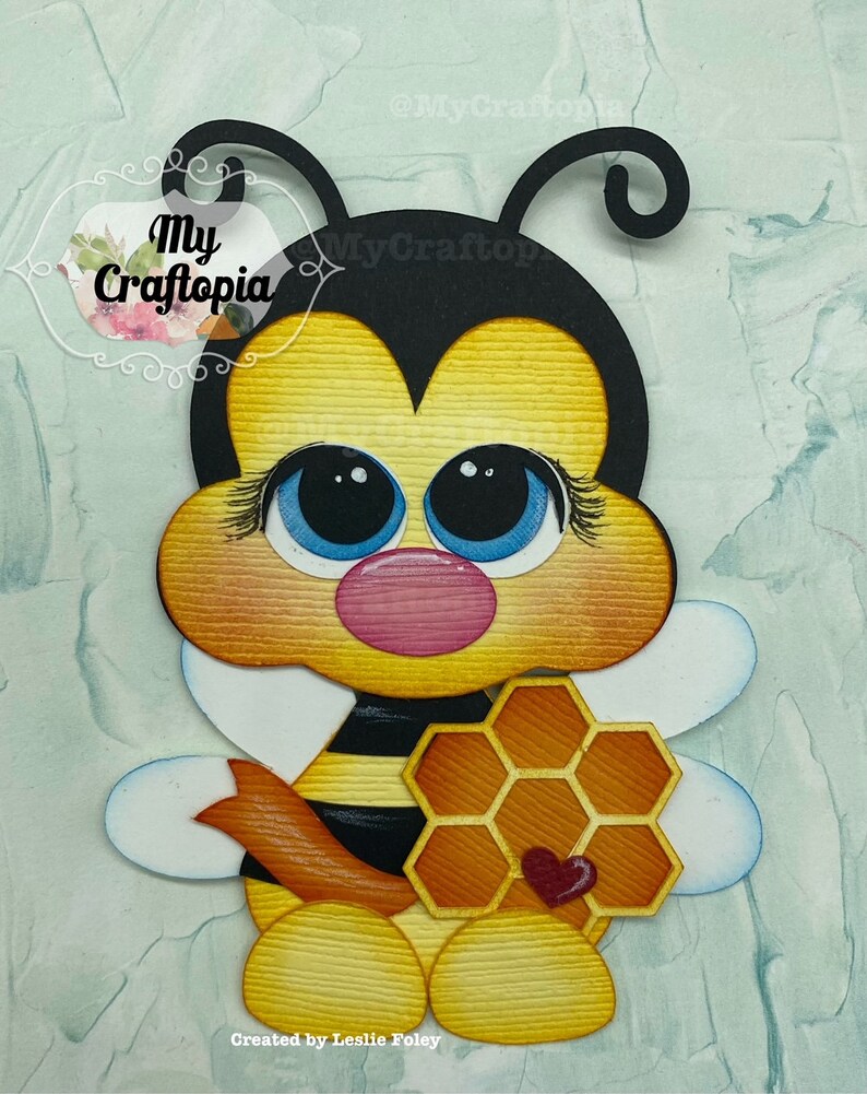 Spring Bee Premade Scrapbooking Embellishment Paper Piecing Etsy