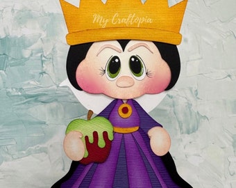Halloween Evil Queen Villain Premade Scrapbook Layouting Embellishment Die Cut Paper Piecing set 3D  Card
