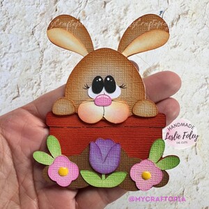 Easter Spring Bunny Premade Scrapbooking Embellishment Paper Piecing Die Cuts Card Scrapbook