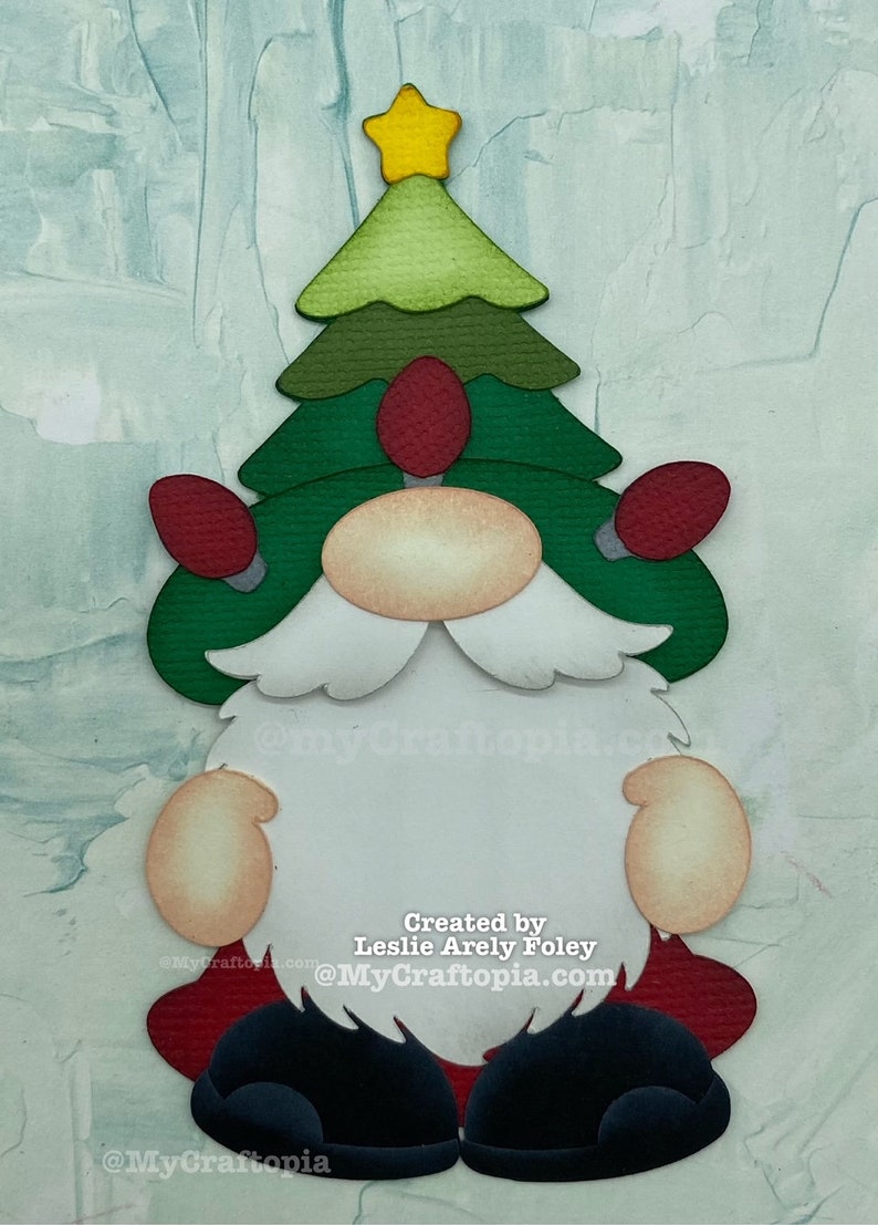 GNOME for the HOLIDAYS Christmas scrapbook premade paper piecing SET  3D die cut
