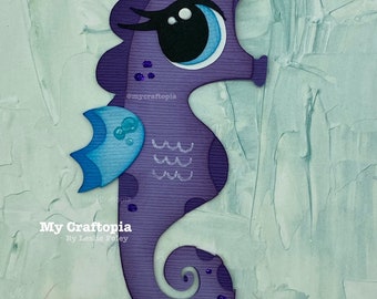 Scrapbook Fish Clown Fish Octopus Sea Turtle Seahorse Premade Embellishment  Paper Piecing die cut Hand Made Card Scrapbook layouts supplies