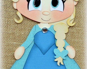 Handmade Princess Scrapbook Layout Embellishment: Paper Piecing Die CutLayout