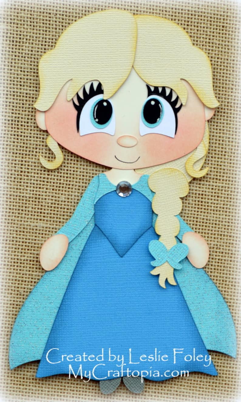Disney Princess Elsa Frozen Premade Scrapbooking Embellishment Etsy