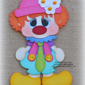 Clown Party Premade Scrapbooking Embellishment Paper Piecing Die Cuts Card Scrapbook 3D  CardClip Art.Stickers hand made