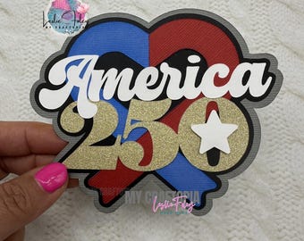 250 America Title Premade Scrapbook Layouting Embellishment Paper Piecing 3D  Card handmade