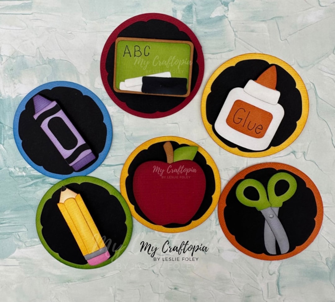 Scrapbook Layout School Premade Embellishment Paper Piecing Die Cut ...
