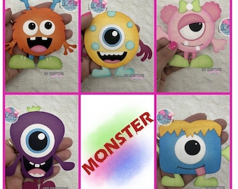 Monsters Birthday Boy Clip Art, Premade ,Scrapbook Layouting, Embellishment, Paper Piecing, 3D Die Cuts, Card, Clip Art.