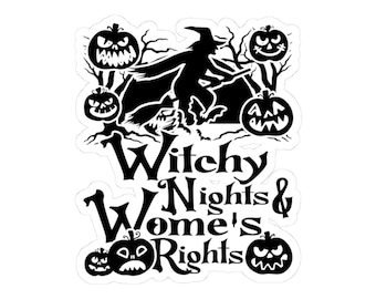Witchy Halloween Kiss-Cut Stickers: Spooky Pumpkin Decor