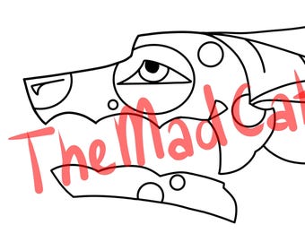 Printable Paper Dragon Puppet Template