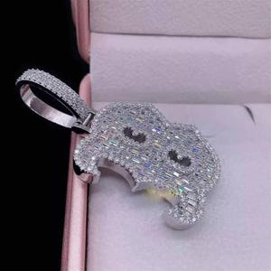 Real Moissanite 3.00 Ct Round Cut Men&#39;s Initial _B_ Pendant White Gold Silver Plated   Initial